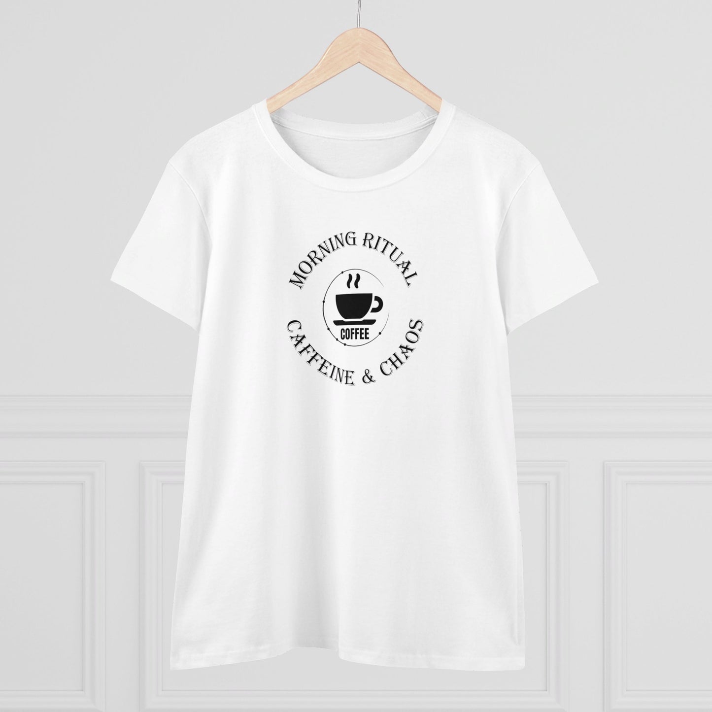 womens t-shirt - caffeine and chaos