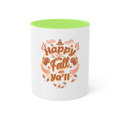 Colorful 11oz Mug - Happy Fall Ya'll