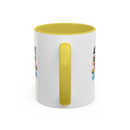 Colorful 'Ask Me Again, It's Homework' Mug - Perfect for Students. Teachers with Attitude.