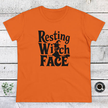 Women's T-Shirt, Women's Tee, Halloween, Funny Gift, Resting Witch Face!