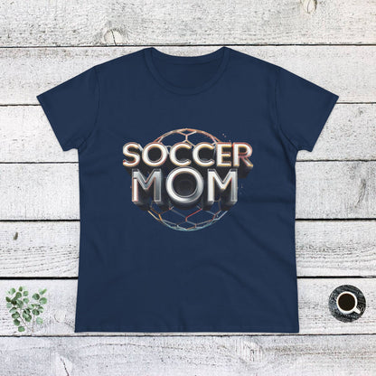 Stylish Women's Cotton Tee for Soccer Moms