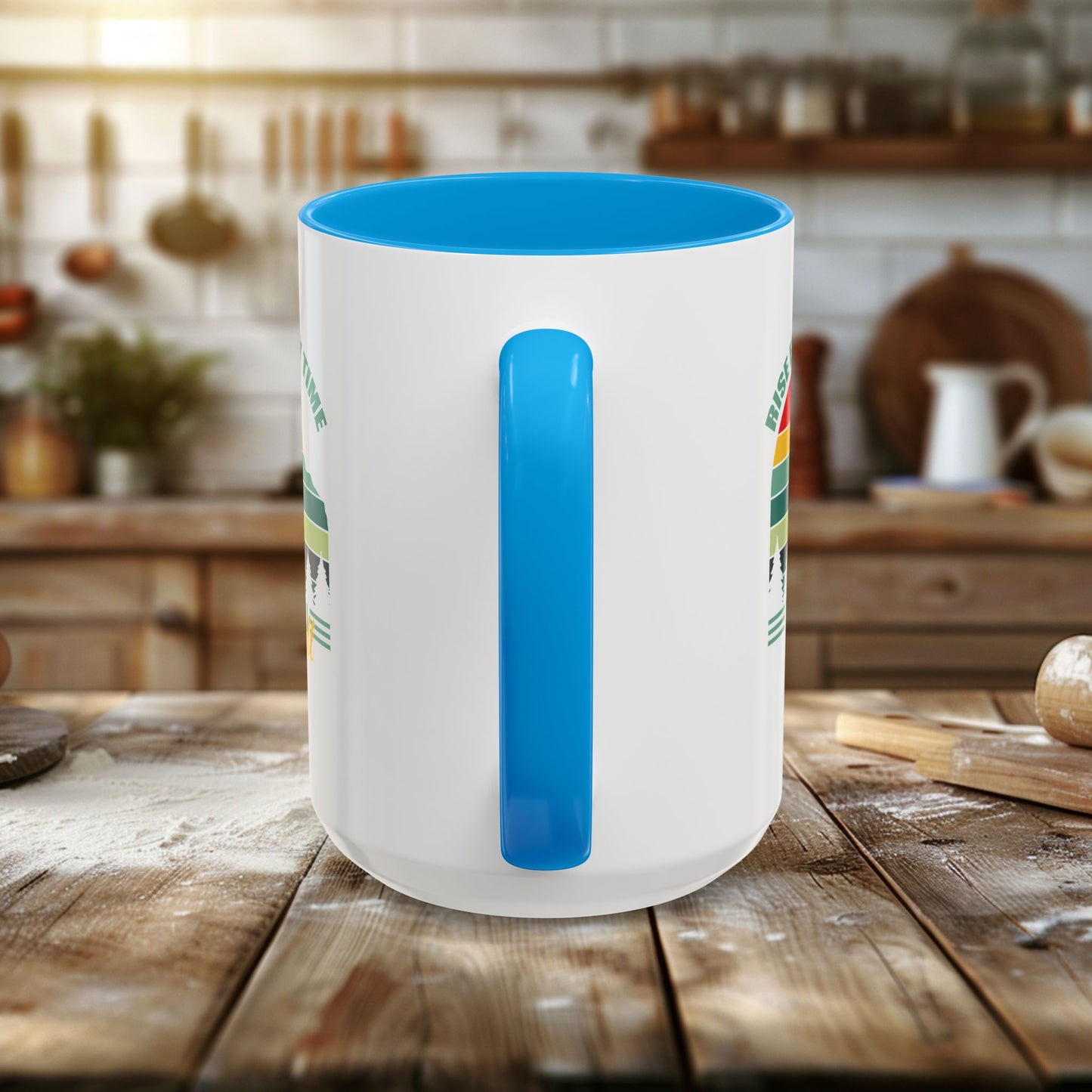 colorful mugs (11oz, 15oz) - rise every time you fall - resilience quote