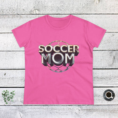 Stylish Women's Cotton Tee for Soccer Moms