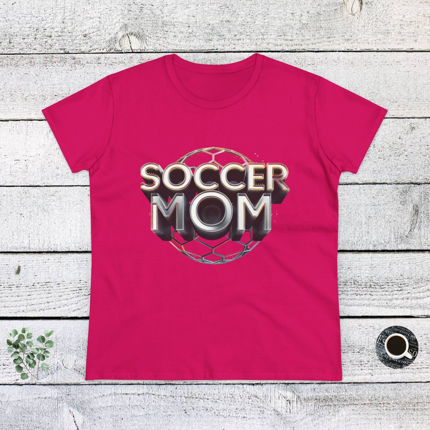 stylish women's cotton tee for soccer moms