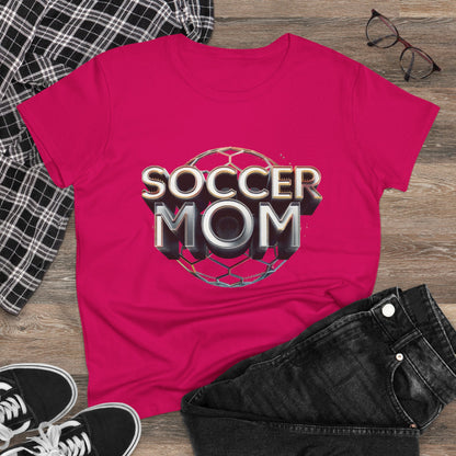 Stylish Women's Cotton Tee for Soccer Moms