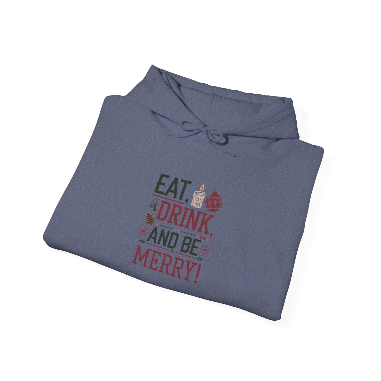 men's and women's christmas sweatshirt. eat, drink, be merry. unisex christmas sweatshirt.