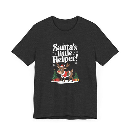 Men & Women Christmas T-Shirt. Santa's Little Helper! Unisex Christmas T-Shirt.