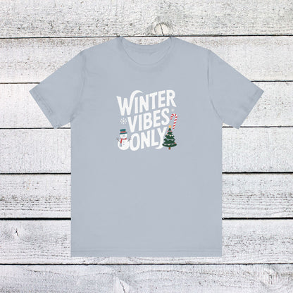 Men & Women Christmas T-Shirt. Winter Vibes. Unisex Christmas T-Shirt.