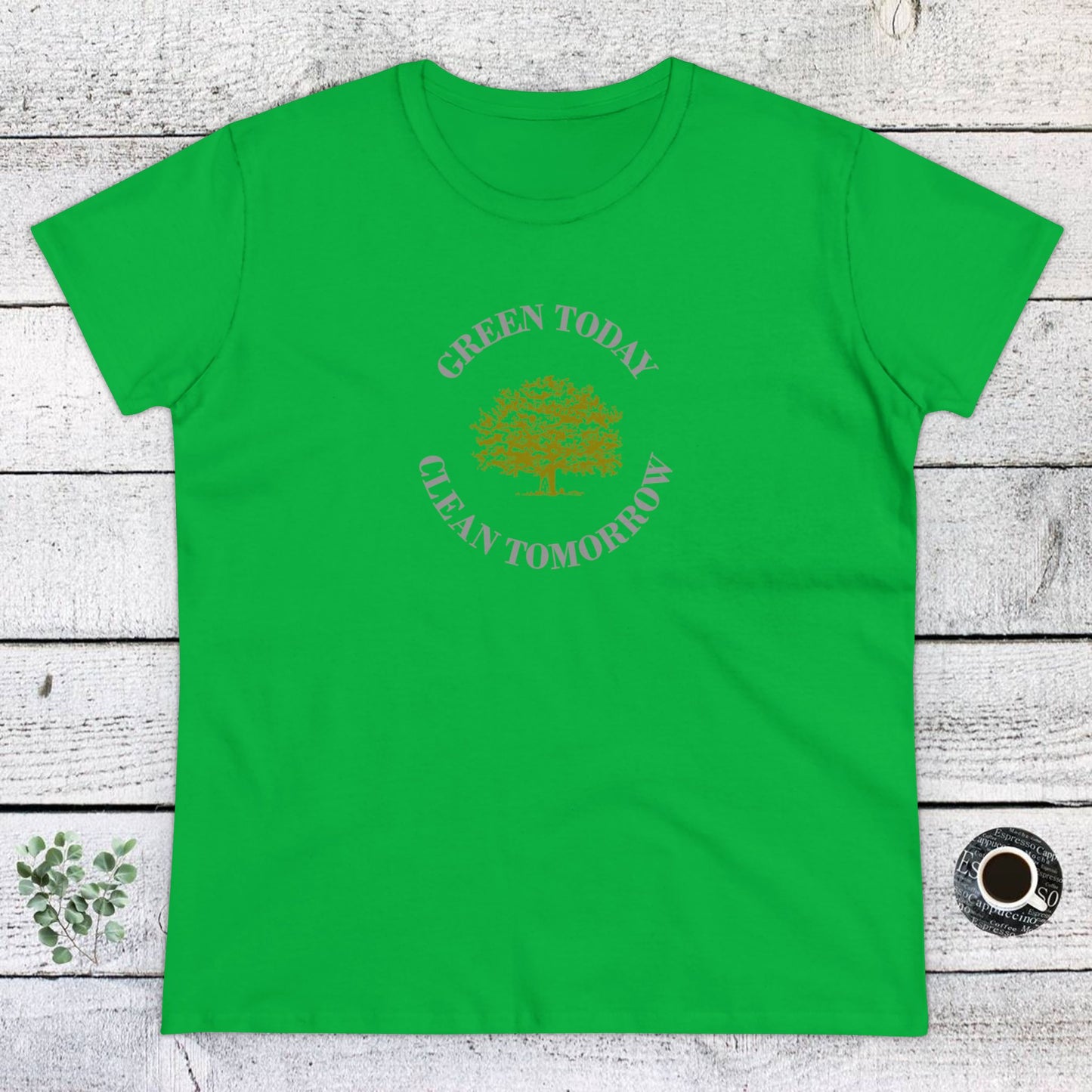 womens t-shirt - green today