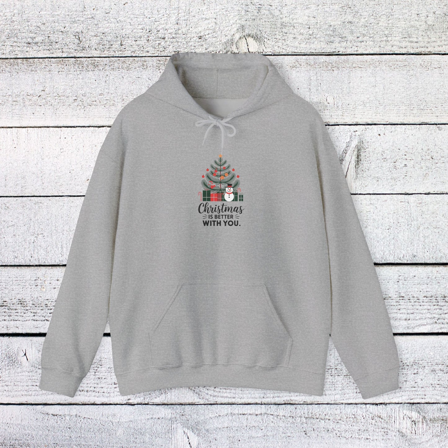 men's and women's christmas sweatshirt. christmas is better with you. unisex christmas sweatshirt.