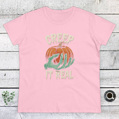 Women's T-Shirt, Women's Tee, Halloween, Funny Gift, Creep it real!