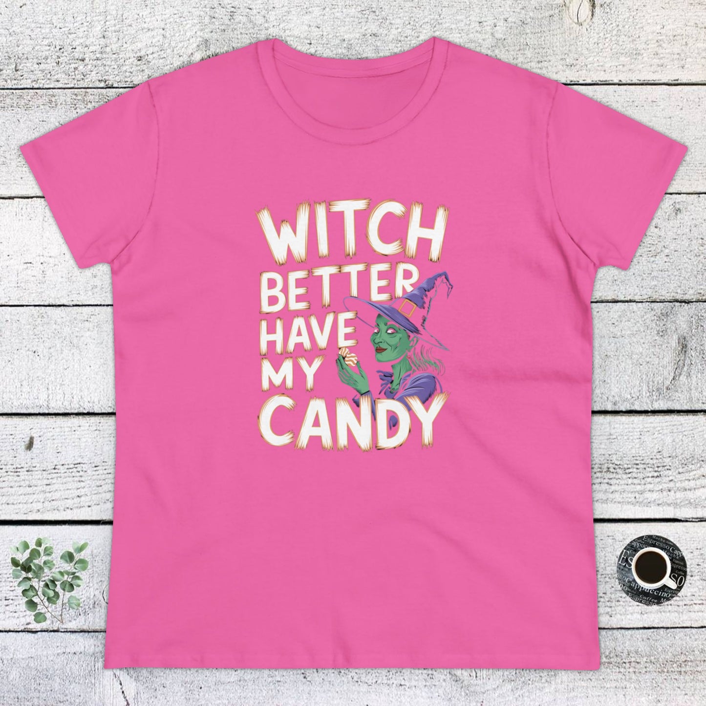 women's t-shirt, women's tee, women's halloween, funny gift, witch!