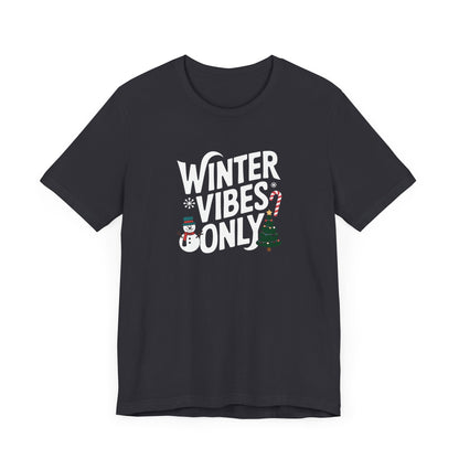 Men & Women Christmas T-Shirt. Winter Vibes. Unisex Christmas T-Shirt.