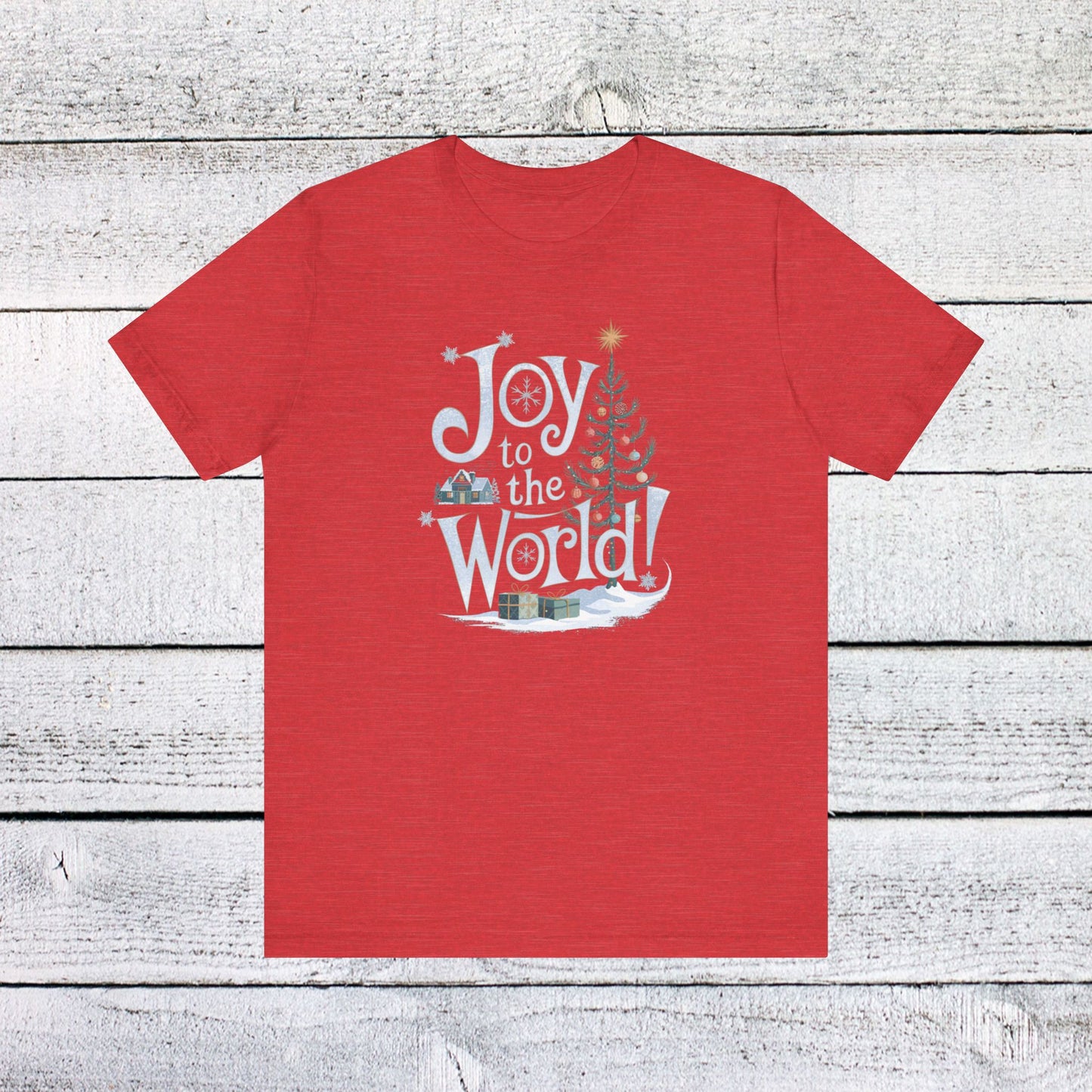 men & women christmas t-shirt: joy to the world! unisex christmas t-shirt.