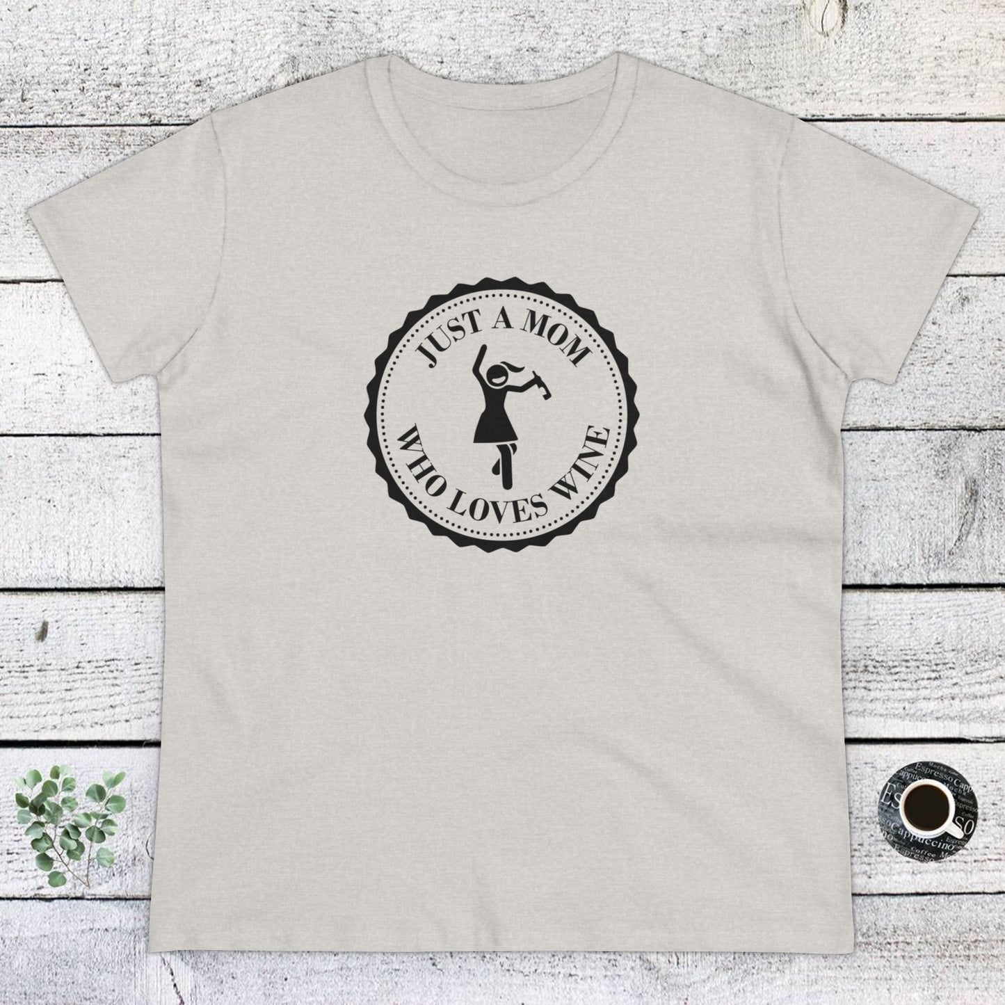 womens t-shirt - mom loves wine