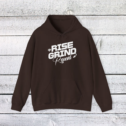 Unisex Heavy Blend™ Hooded Sweatshirt - Rise, Grind, Repeat - Hustle Daily Motivation