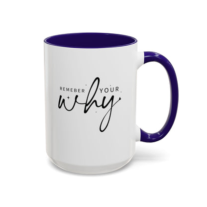 Colorful Mugs (11oz, 15oz) - Remember Your Why - Purpose Driven Motivation