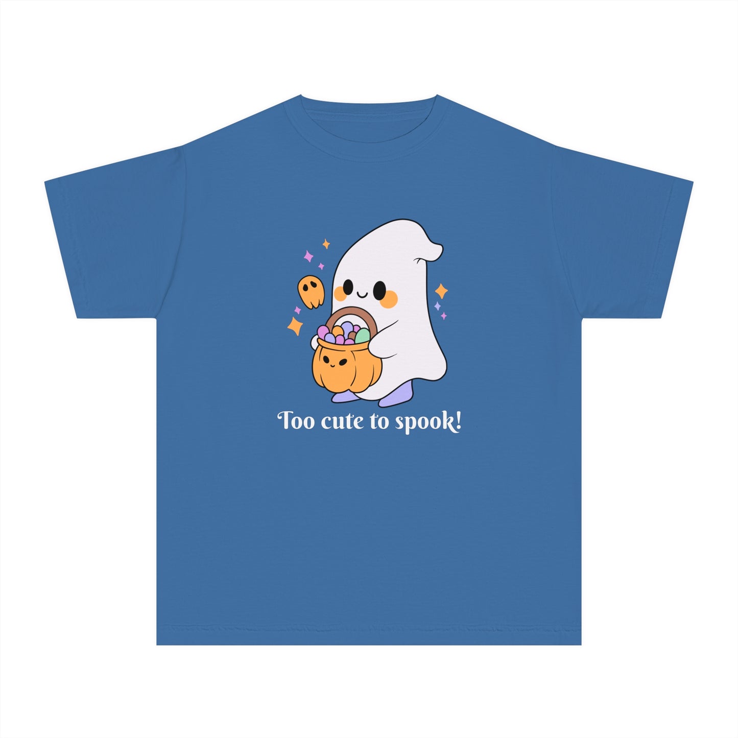 youth t-shirt, kids t-shirts, kids tee, halloween, cute - too cute to spook!