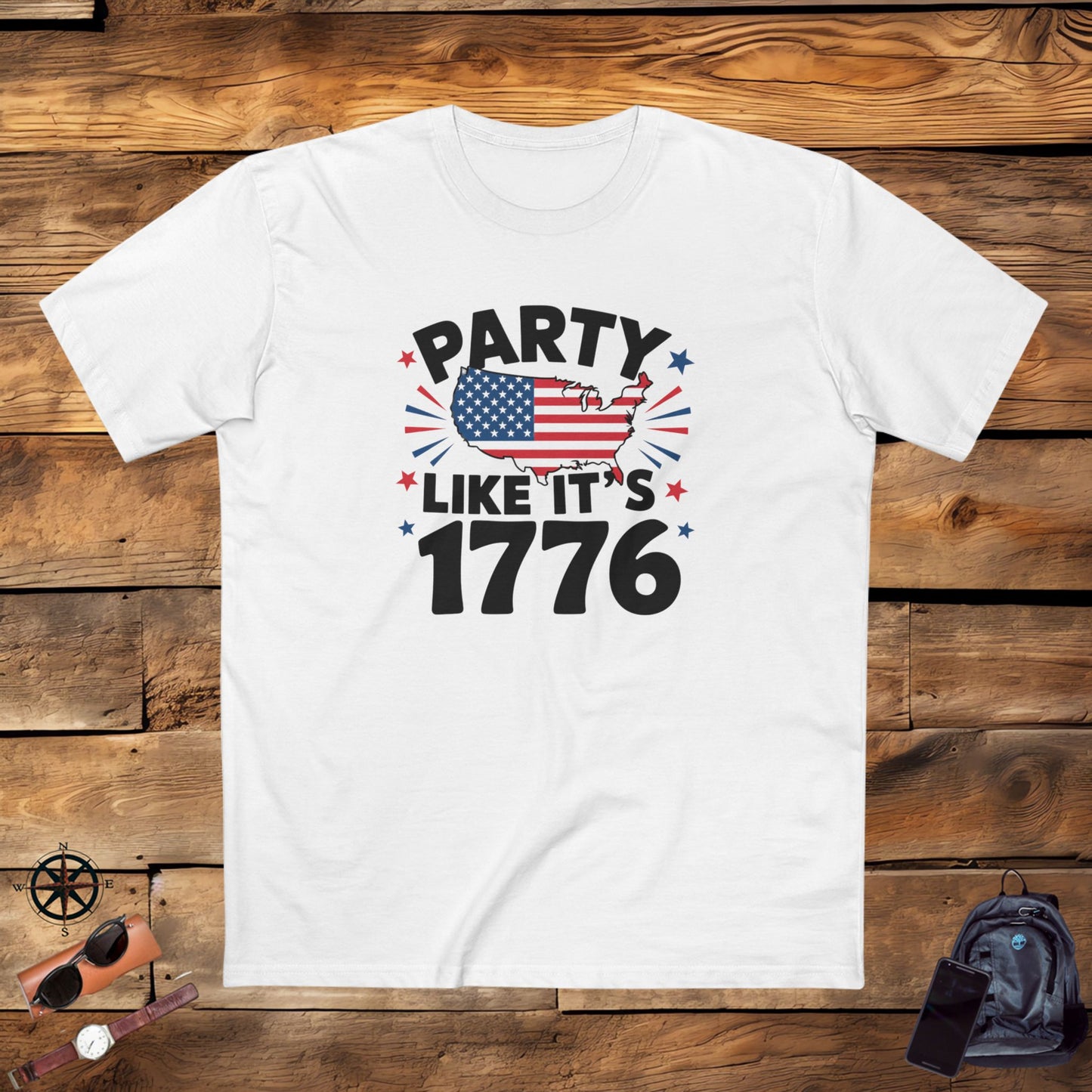 men's t-shirt, men's tee, funny gift, election, united states, party like its 1776