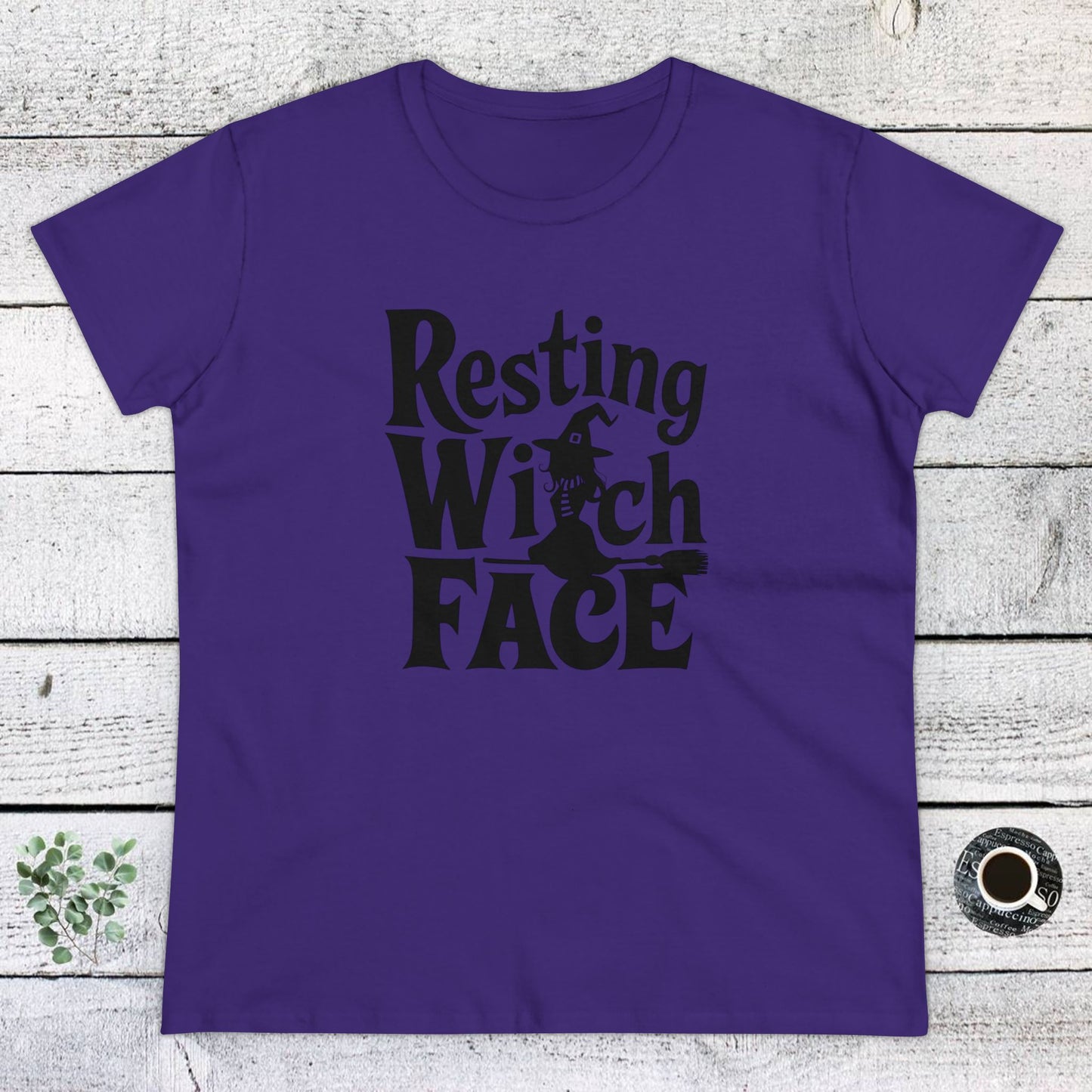 women's t-shirt, women's tee, halloween, funny gift, resting witch face!