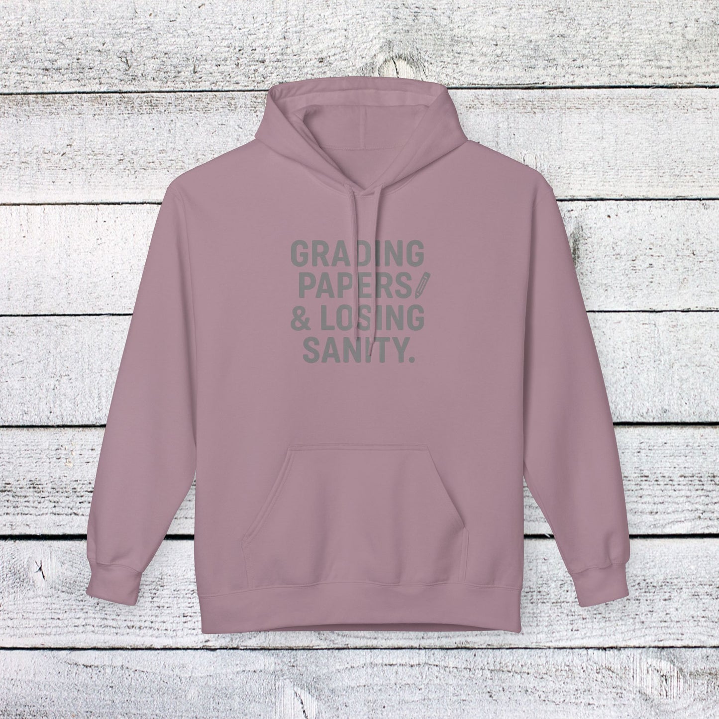 unisex softstyle hoodie - grading papers & losing sanity design. teachers with attitude.