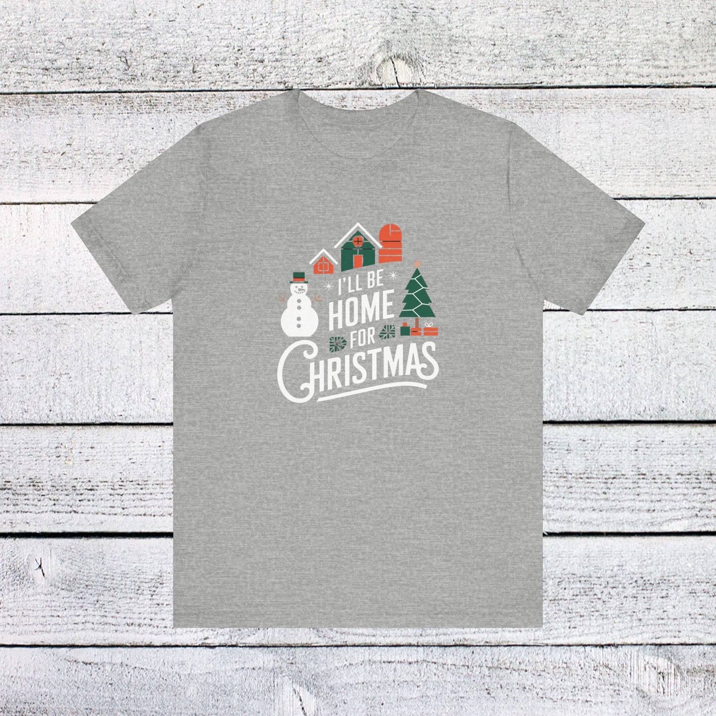 men & women christmas t-shirt. home for christmas. unisex christmas t-shirt.