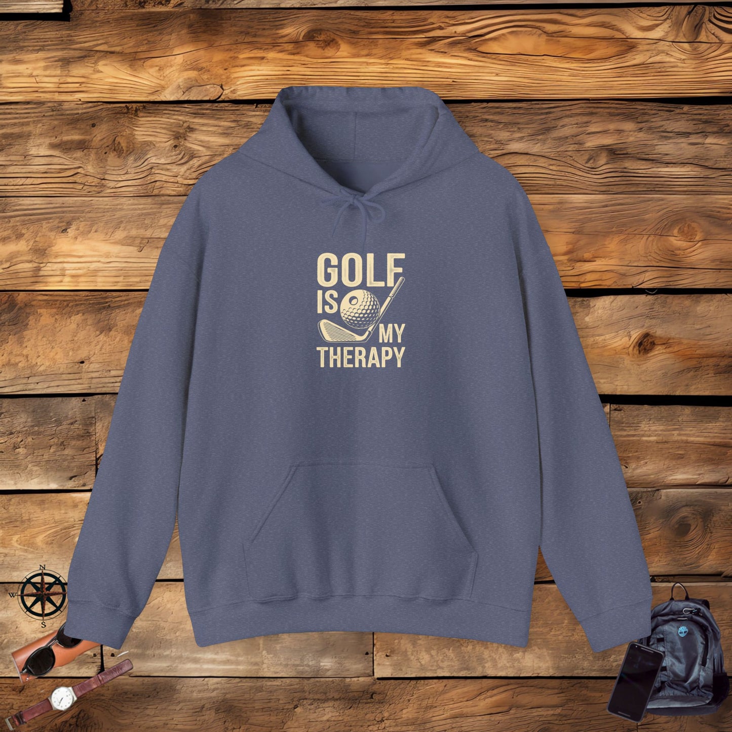 men & women golf sweatshirt: golf is my therapy. unisex sweatshirt.