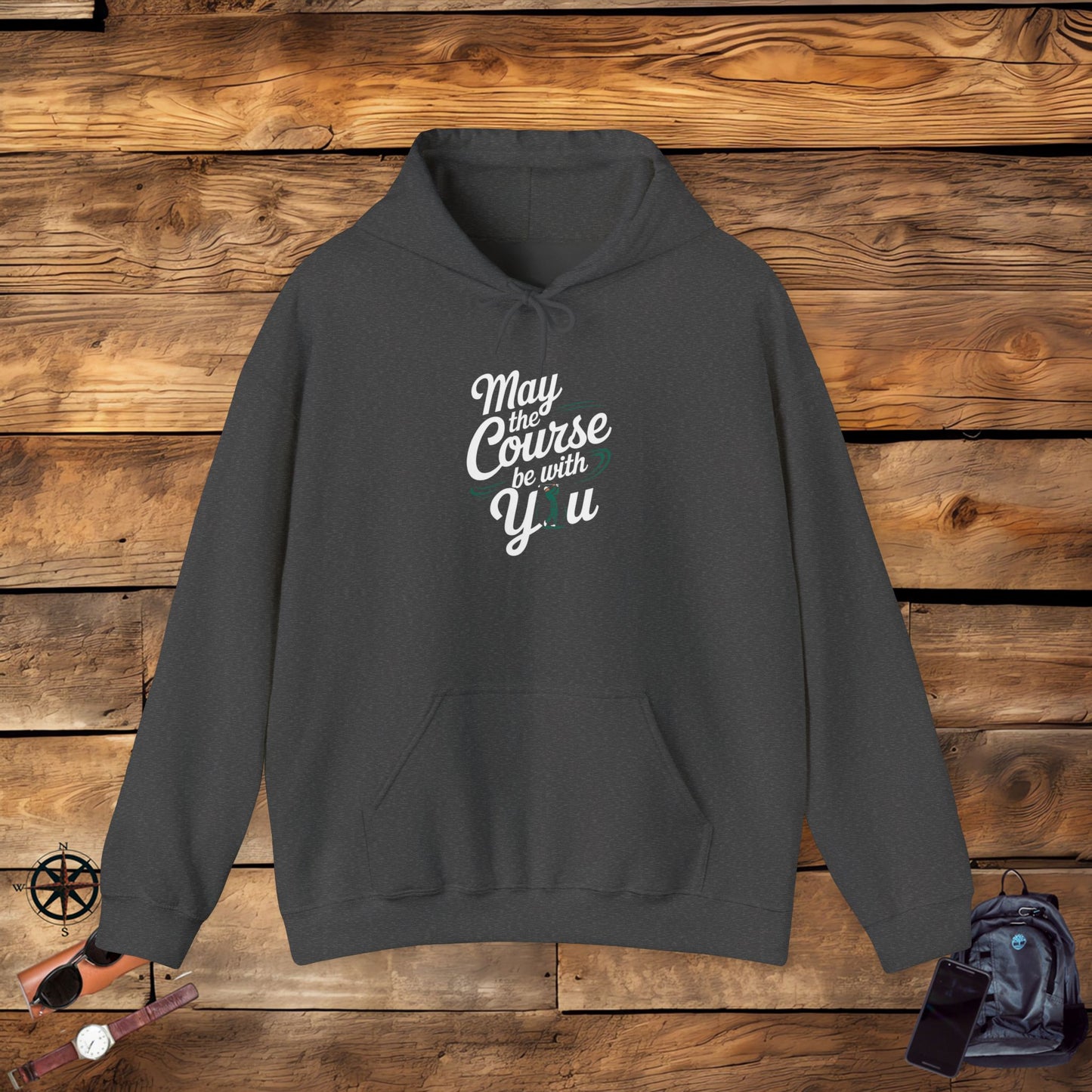 men & women golf sweatshirt: may the course be with you. unisex sweatshirt.