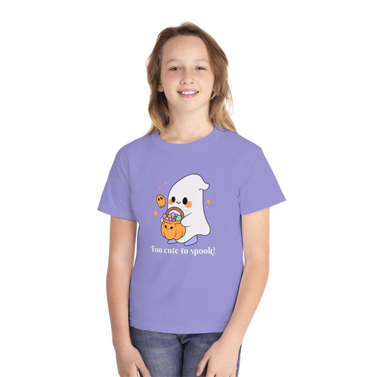 Youth T-Shirt, Kids T-shirts, Kids Tee, Halloween, Cute - Too cute to spook!