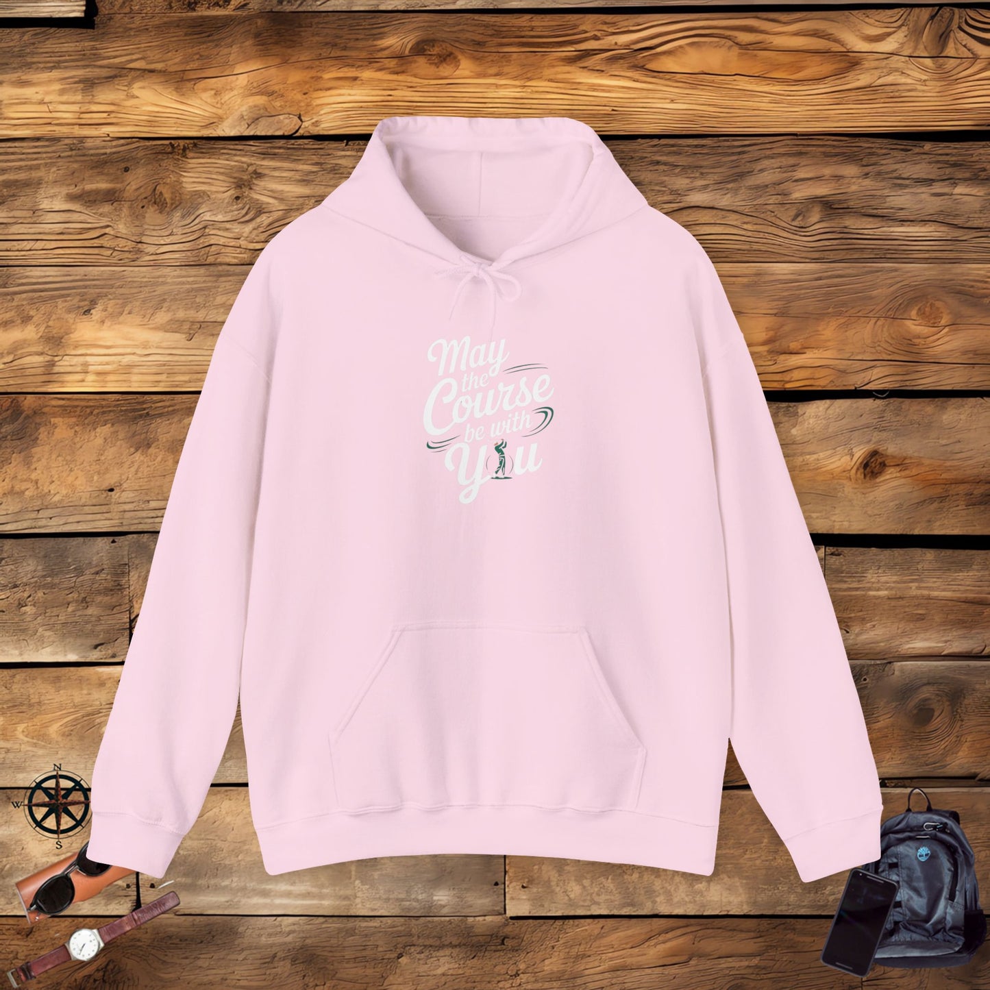 men & women golf sweatshirt: may the course be with you. unisex sweatshirt.