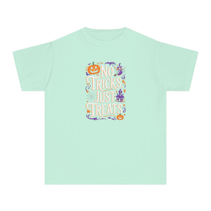 Youth T-Shirt, Youth Halloween T-Shirt, No Tricks Just Treats!