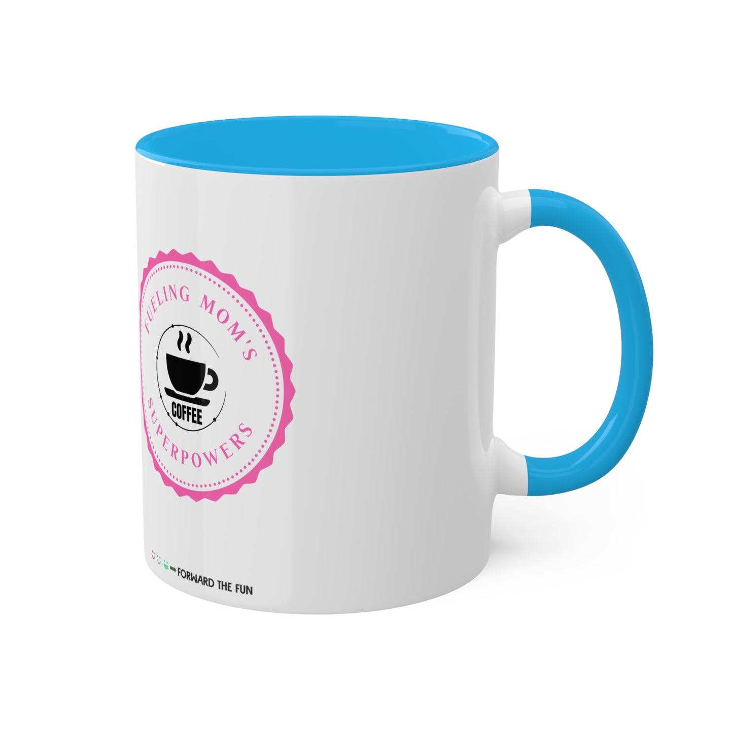 colorful 11oz mug - mom's superpowers