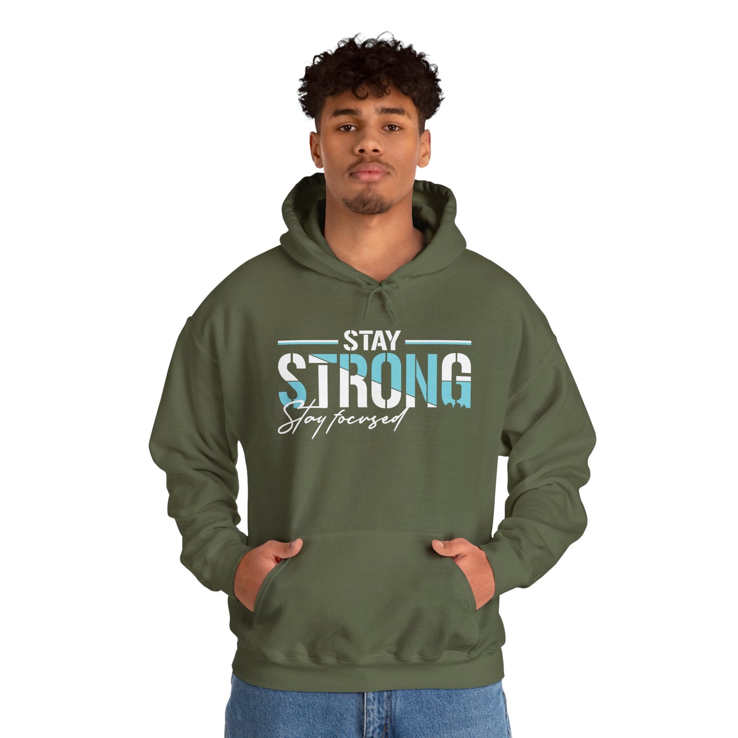 unisex heavy blend™ hooded sweatshirt - stay strong - simple motivation design