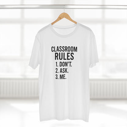 Stylish Men's Stable Tee - Classroom Rules Design. Teachers with attitude.