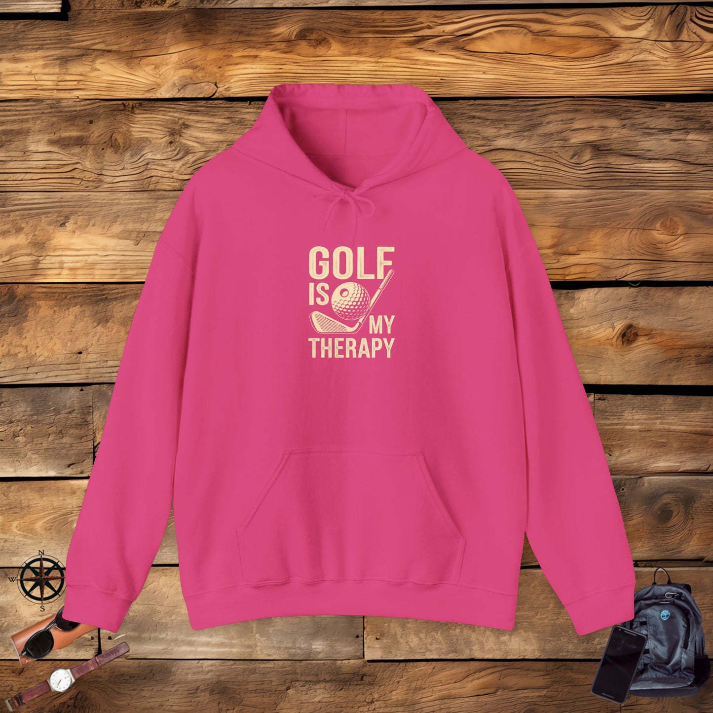 men & women golf sweatshirt: golf is my therapy. unisex sweatshirt.