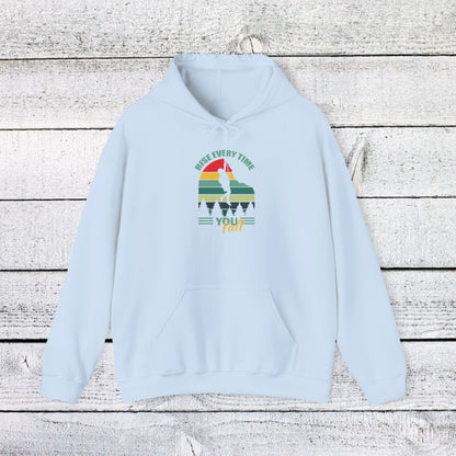 Unisex Heavy Blend™ Hooded Sweatshirt - Rise Every Time You Fall - Resilience Quote