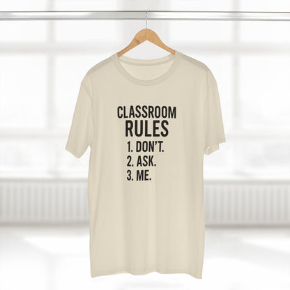 Stylish Men's Stable Tee - Classroom Rules Design. Teachers with attitude.