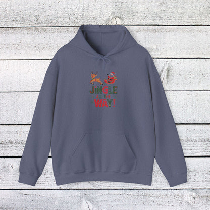 Men's and Women's Christmas Sweatshirt. Jingle all the way. Unisex Christmas Sweatshirt.