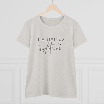 Women's Midweight Cotton Tee - I’m Limited Edition - Unique Confidence Quote