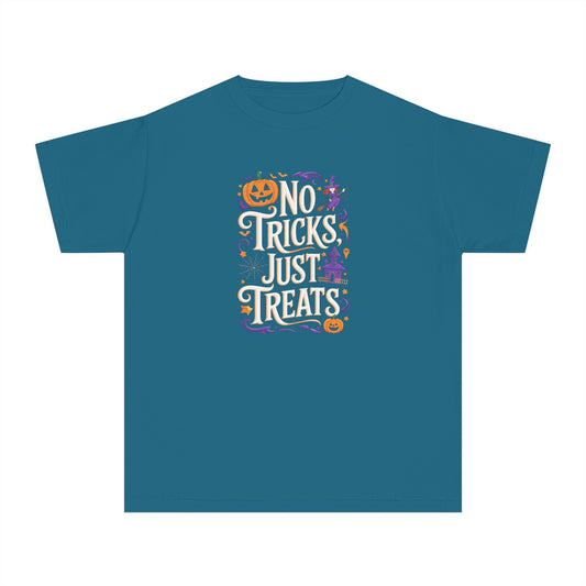 Youth T-Shirt, Youth Halloween T-Shirt, No Tricks Just Treats!