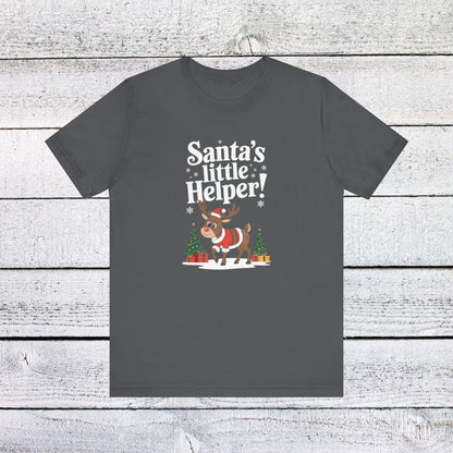 Men & Women Christmas T-Shirt. Santa's Little Helper! Unisex Christmas T-Shirt.