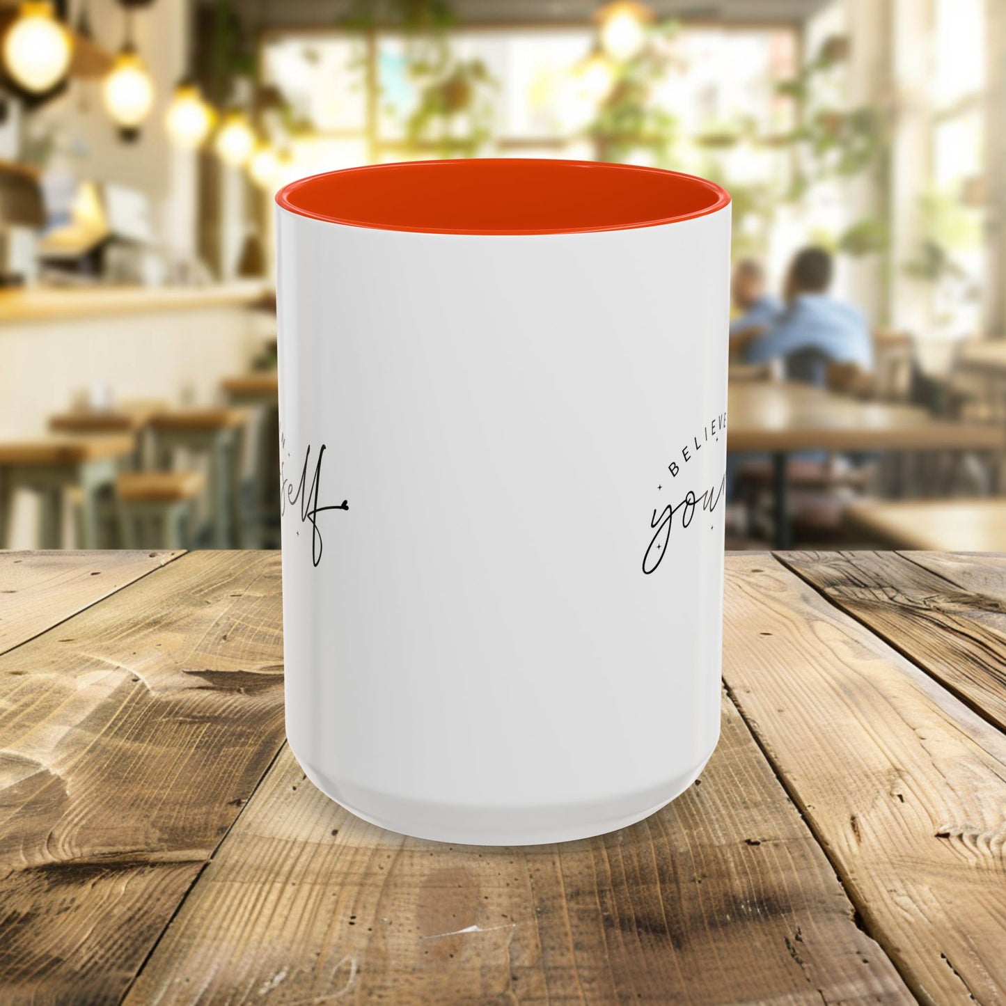 colorful inspirational mug - believe in yourself
