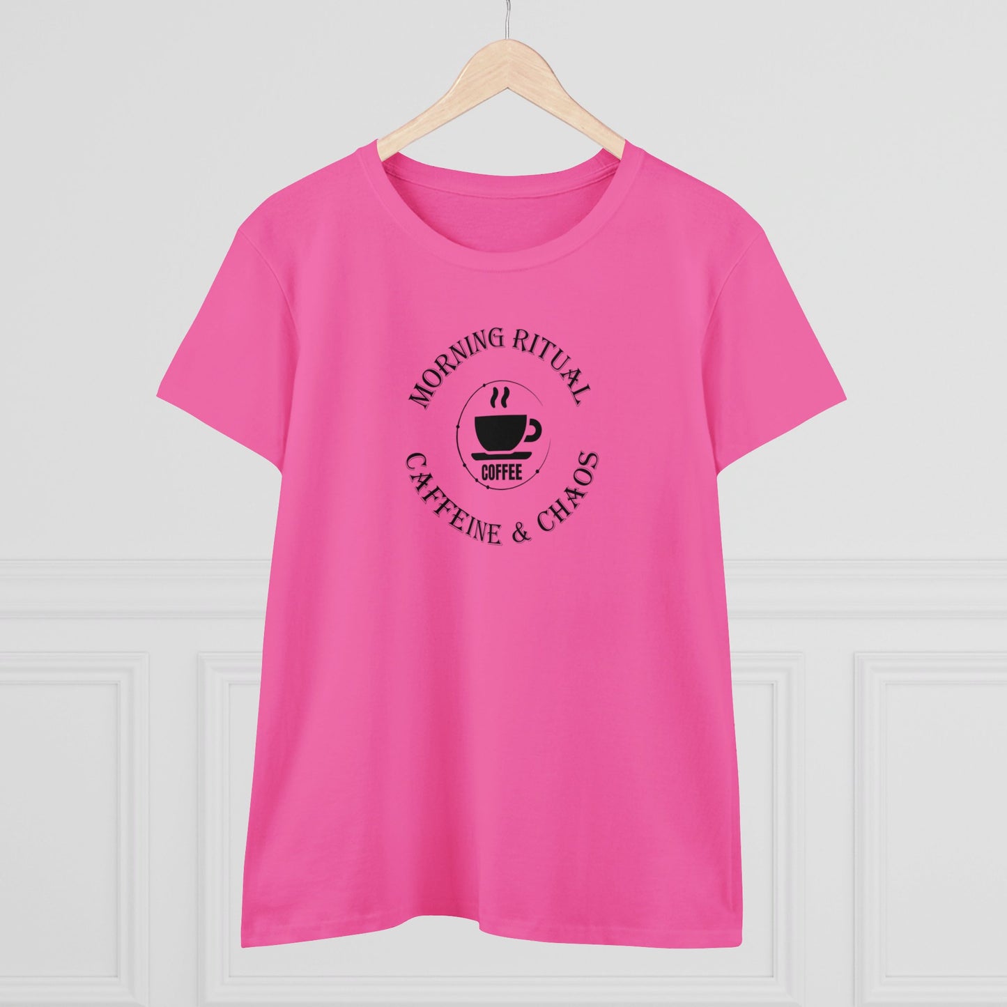 womens t-shirt - caffeine and chaos