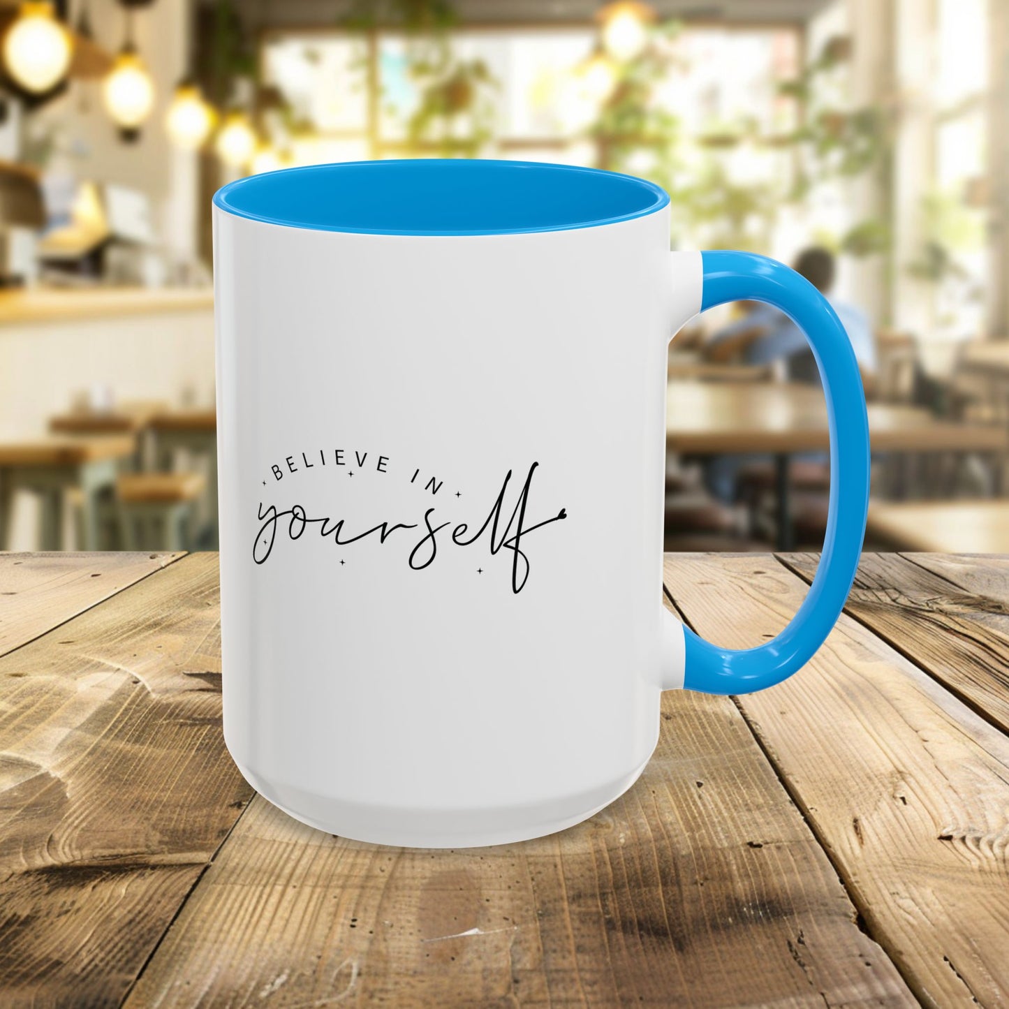 colorful inspirational mug - believe in yourself