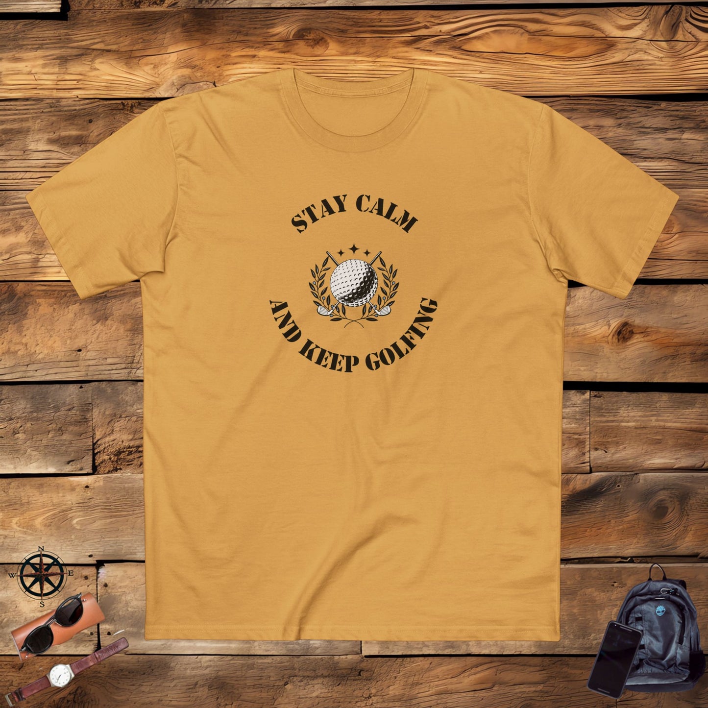 men's t-shirt - stay calm & keep golfing