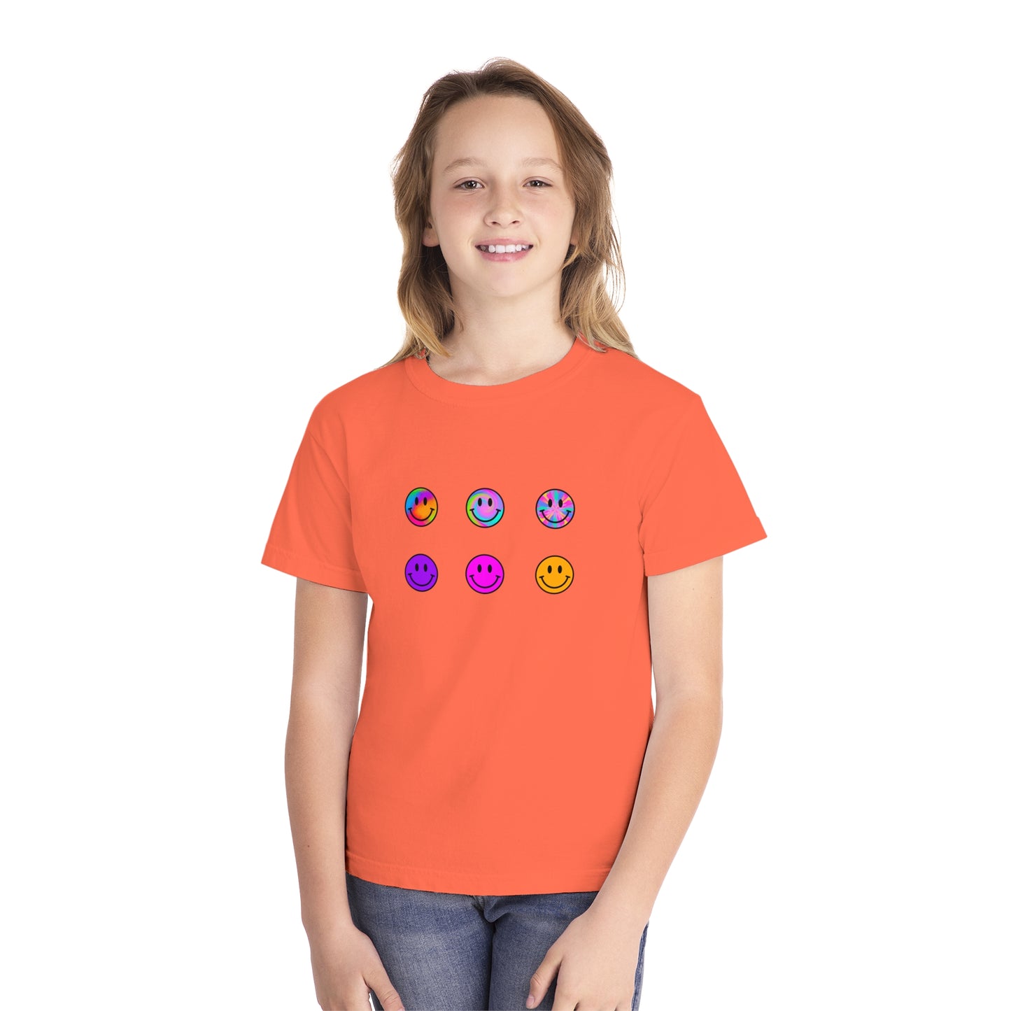 youth t-shirt - smiley faces