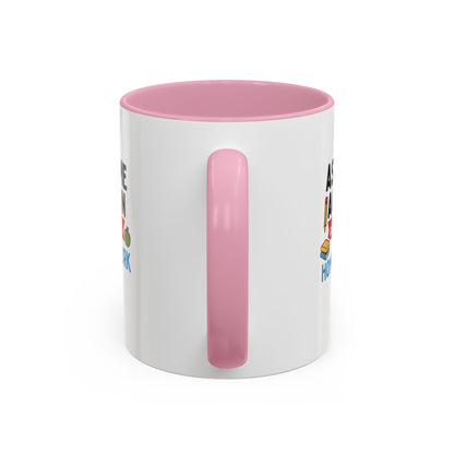 Colorful 'Ask Me Again, It's Homework' Mug - Perfect for Students. Teachers with Attitude.