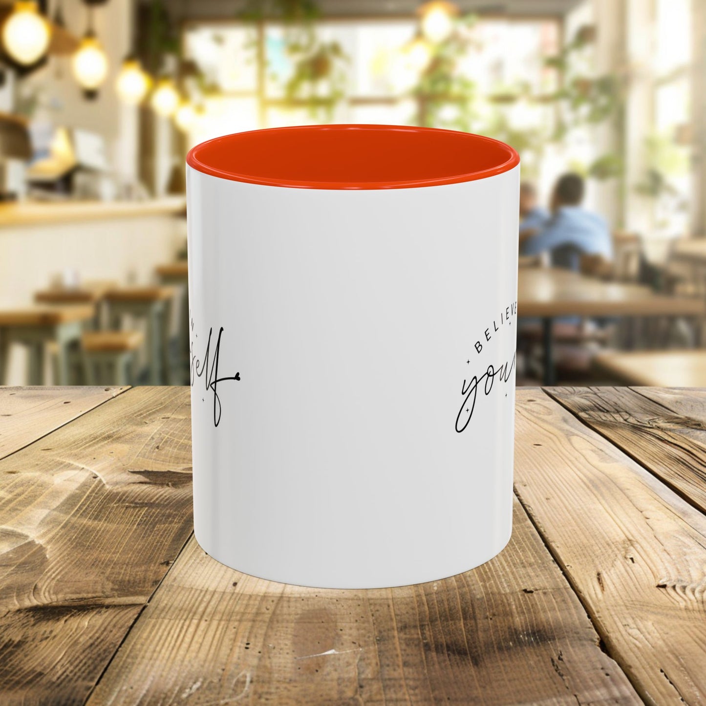 colorful inspirational mug - believe in yourself