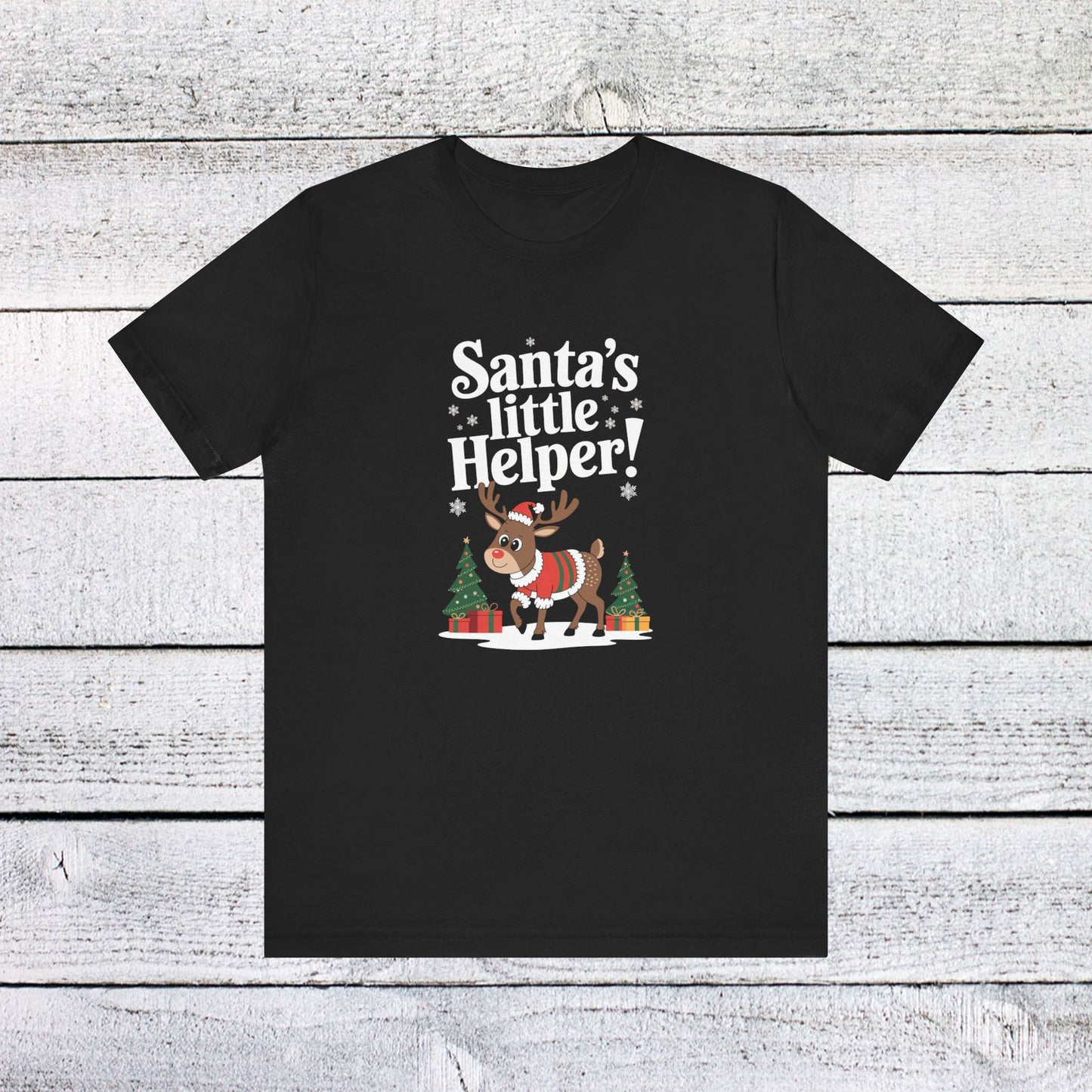 men & women christmas t-shirt. santa's little helper! unisex christmas t-shirt.