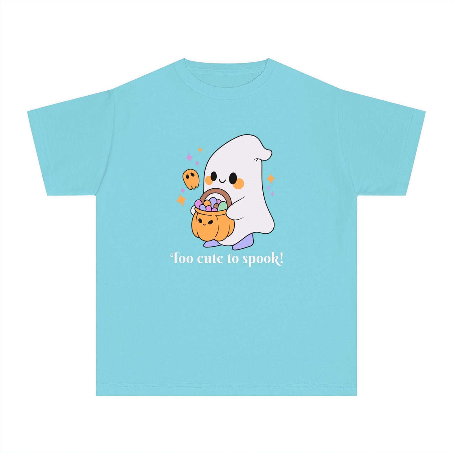 youth t-shirt, kids t-shirts, kids tee, halloween, cute - too cute to spook!